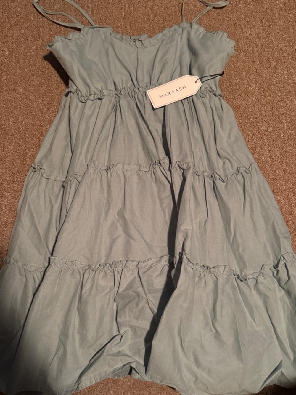 Juniors Light Blue Tiered Sundress